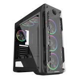 Gabinete Óptico Gamemax G510-bk-dbb Para Jugadores Con Forma De Arcoíris, Color Negro