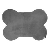 Cama Tapete Para Perro En Forma De Hueso Gris