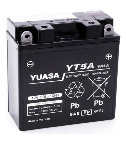 Bateria Yuasa Yt5a Fz Xtz Wave 110 Ybr Rouser 135 Sellada Ys