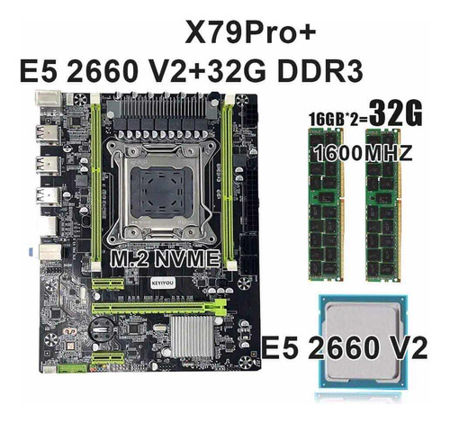 Kit Xeon 2660 V2 + 32 Gb Ram