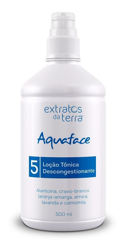 Loção Tônica Descongestionante Aquaface 500 Ml Tipo De Pele Mista