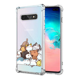 Funda Para Samsung Galaxy S10 Plus (diseno Gatos)