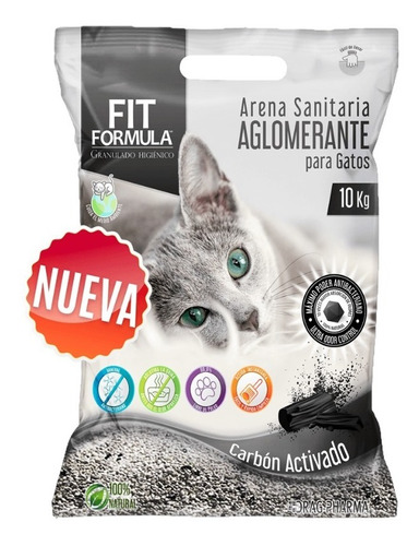 Arena Fit Fórmula Carbón Activo 10kg L&h