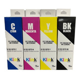 Kit 4 Botellas Tinta Klink Sublimacion 70ml