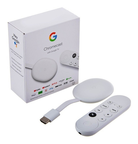 Chromecast 4 Google Tv 4k Cuot-s S/ Inter-s + Cargador Orig.