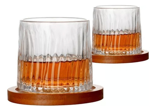 Juego De 3 Vasos De Whisky, Vasos Giratorios, Vasos De Bar