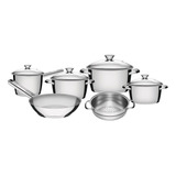 Batería De Cocina Tramontina Allegra Acero Inoxidable 6 Pzs