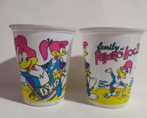 2 Antiguos Vaso Del Pájaro Loco 