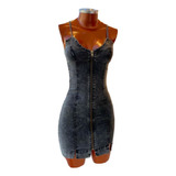 Oportunidad Vestido Jean Premium Elastizado Mujer Cierre Tkm