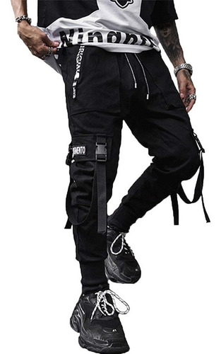 B Pantalones Para Hombre Jogger Techwear Hiphop Str