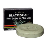 Jabón Negro Africano Con Manteca De Karité Y Aloe Vera Por M