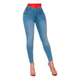 Jeans Mujer Pantalón Colombiano Mezclilla Strech Push Up P53