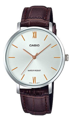 Reloj Casio Ltp-vt01l Carcasa Acero Extra Chato Cristal Duro