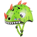 Casco De Bicicleta Para Ninos, Encantador Dinosaurio Verde P