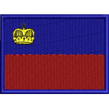 Patch Bordado Bandeira País Liechtenstein Colete Moto