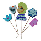 Adorno Para Torta Pinches Elsa Frozen Telgopor