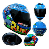 Casco Integral Frankie Revenge Certificado Dot Azul Motos