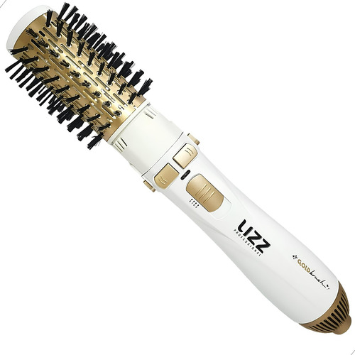 Escova Rotativa Seca Alisa E Modela Lizz Gold Brush 1300w