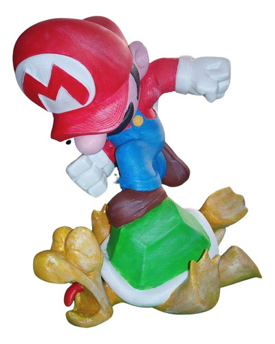 Figura De Mario Bros Saltando Sobre Un Koopa