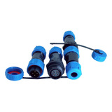 Conector Aviação Ip68 Sp13 4pin Soldar Tampa Azul M15 Kit 40