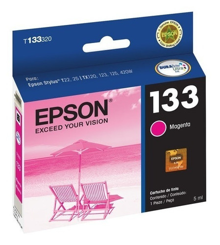 Cartucho Tinta Epson 133 Magenta Original