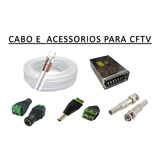 Cabo Coaxial Cftv 50m C/ Conectores, 1 Fonte 5 A  S5pb12f5