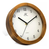 Reloj Pared Madera Siklos 20cm Silencioso Relojesymas 