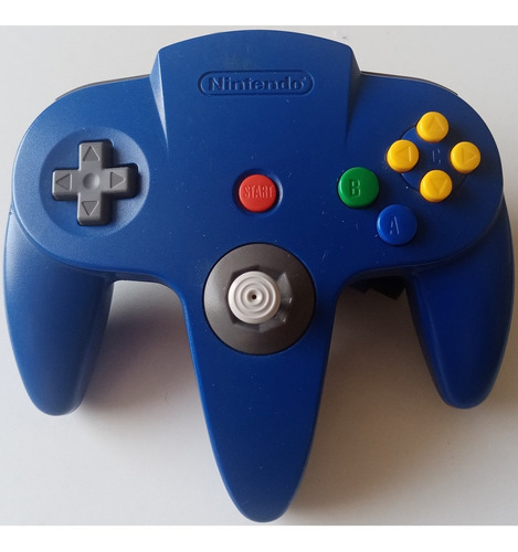 Control Original Azul Nintendo 64 En Perfecto Estado