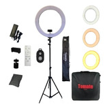 Kit Led Ring Light Bicolor 19'' Estúdio Pr Fotografia Video