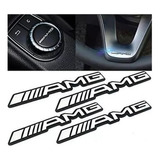 Emblema Amg Mercedes Volante Perilla Bocinas C200 Gla 4pzas