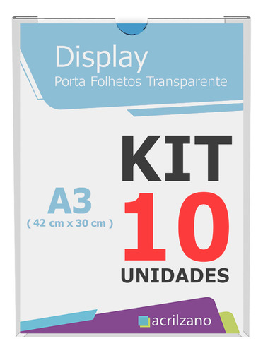 Display Suporte Folha A3 Para Parede + Fita Dupla Face