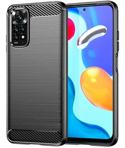 Funda Carbono Antigolpes Para Xiaomi Redmi Note 11 + Vidrio