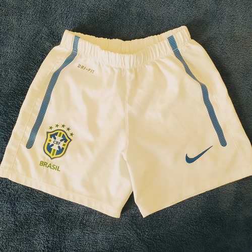 Calção Nike Seleção Brasileira Infantil - Veste 4 E 5 Anos