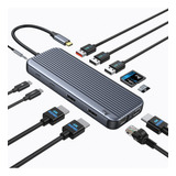 Estacion De Acoplamiento Usb C 3 Monitores, Base Para Portat