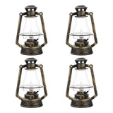 Lámpara Colgante Navideña De Queroseno Vintage, 4 Unidades