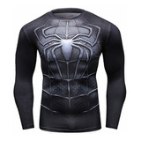 Camiseta De Compresión Masculina Con Estampado De Spiderman