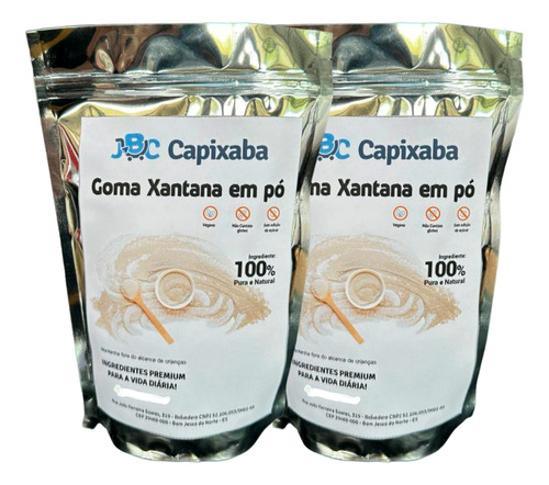 Kit 2 Goma Xantana Espessante Natural - 500g