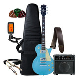 Kit Guitarra Strinberg Les Paul Lps230 + Acessórios Cubo Cor Mb - Metallic Blue Material Do Diapasão Pau-rosa Orientação Da Mão Destro