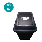 Basurero Con Tapa Push  60 Lts