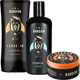 Kit Baboon Pomada Cement Brilho Medio + Shampoo E Leave-in