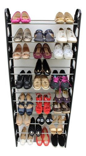 Zapatera Organizador Rack 10 Niveles Facil De Armar 30 Pares Zapatos Modular