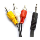 Cable Audio Stereo Video 3.5mm Plug A 3 Rca Av Compuesto