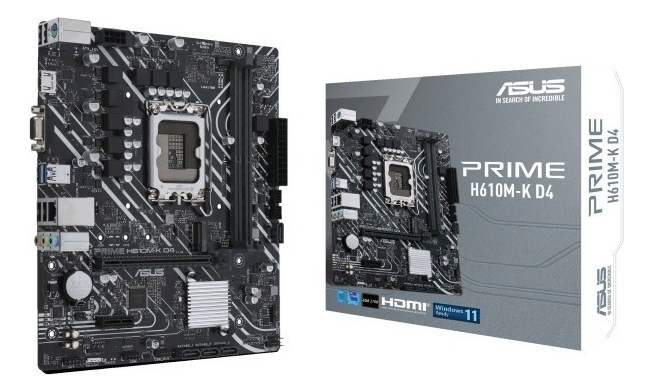 MOTHERBOARD ASUS PRIME H610M-K D4 LGA 1700 PCIE 4.0 DDR4  NEGRO