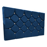 Painel Cabeceira Cama Box Estofada Casal 140cm Kasi Cor Azul