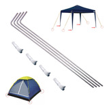 Kit 4 Haste Estaca Em Inox 35cm P/ Gazebo Lona Camping Praia