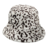 Piluso Sombrero Bucket Hat Animal Print Leopardo Pelo Mujer