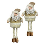 2x Monos Navideños Patas Largas Pascuero Patas Largas Adorno