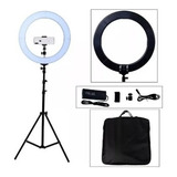 Iluminador Ring Light 18 80w 48cm Tripe 448 Leds 