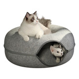 Cama Dona Para Gatos Juguete Tunel Arañador Armable Lavable