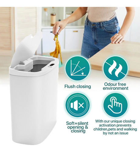 Papelera Automática Inteligente Para Cocina Y Baño De Lujo,